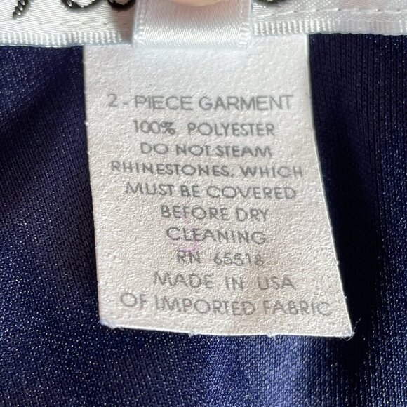 PATRA Blue Embroidered Single Breast Jacket Sleeveless Sheath Maxi Dress Set 10 - Picture 10 of 10